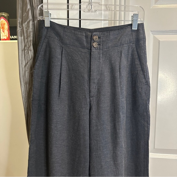 Marine Layer Charcoal Grey High Waisted Wide Leg Pants Sz. 4 neutral trouser - Picture 6 of 11